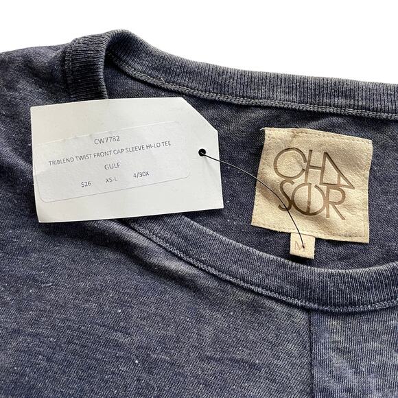 NWT Chaser Womens Sleeveless Top Twist Front Triblend Tee Loungewear Size Medium - Picture 3 of 6